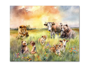 The Millennium 1000 year Kingdom of God (Isaiah 11:7,8) Digital download printable art #3